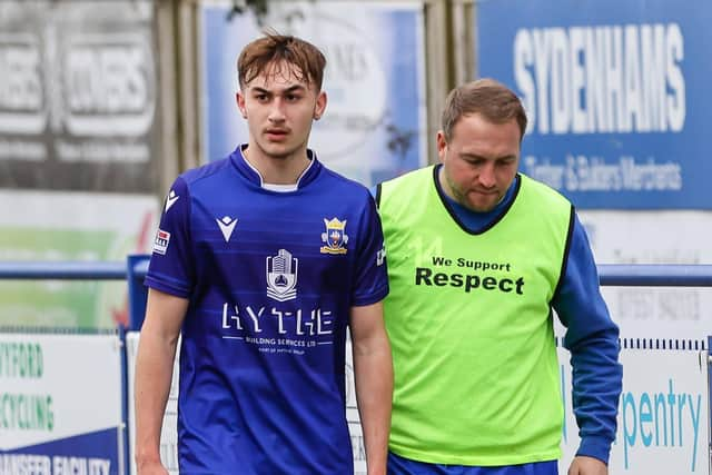 Teenager Ethan Gee, left, has joined Horndean after leaving Baffins Milton Rovers Picture: Paul Collins