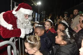 Christmas lights in Palmerston Road, Southsea, were switched on during the evening of Thursday, November 21, 2024. 

Picture: Sarah Standing (211124-6238)
