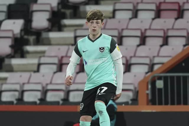 Harvey Laidlaw in action against a Bournemouth XI in the Hampshire Senior Cup in March. Picture: Jason Brown