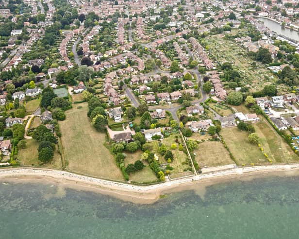 An aerial shot of the area