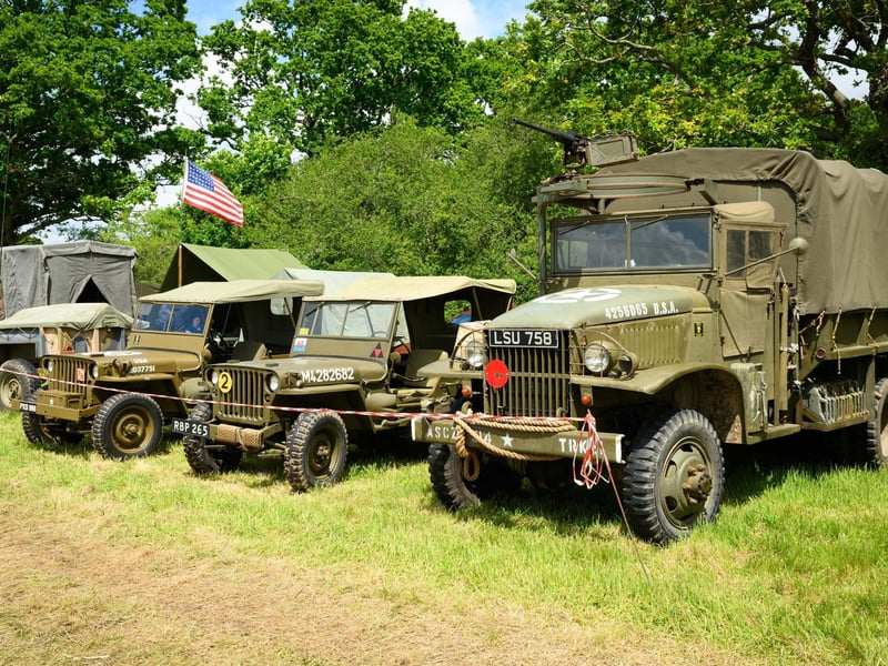 American military vehicles on display.Picture: Keith Woodland (260521-98)