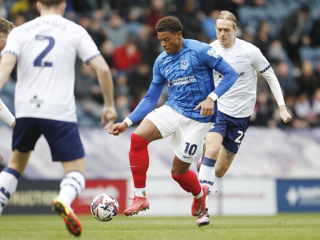 Pompey's Kusini Yengi in action against Preston. Picture: Paul Thompson/ProSportsImages