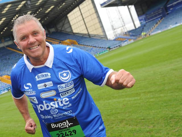 'Touchline' Tony Male at Fratton Park in 2014. Picture: Sarah Standing (143029-4285b)