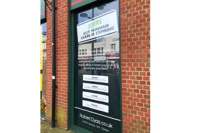 Robert Dyas, in West Street, Fareham, will see its former premise taken on by the company behind Cosy Club.