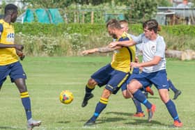 Steve Hutchings struck Moneyfields' early opener. Picture: Habibur Rahman