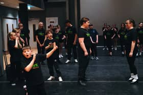 The cast from Performers Theatre Company during rehearsals for Shrek The Musical Jr.
