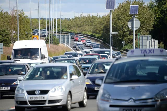 The Portsmouth Climate Action Board is asking people to reconsider car use to reduce pollution.
Pictured: Congestion on the M275 into Portsmouth.
Picture: Paul Jacobs (142476-229)