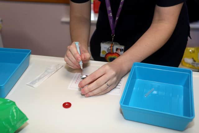A vaccine being prepared in Portsmouth. Picture: Sam Stephenson