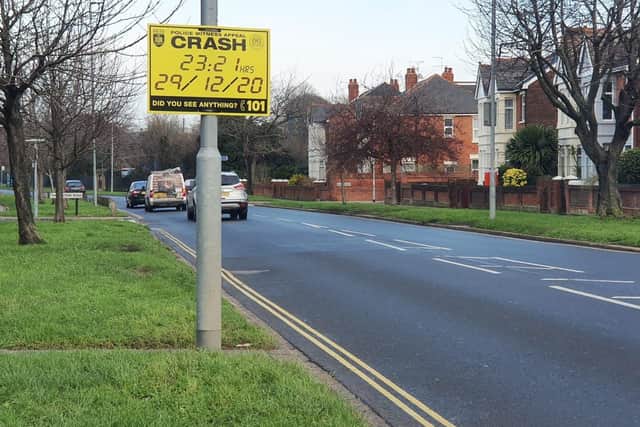 Copnor Road in Copnor, Portsmouth, near the junction with Torrington Road after a fatal crash on December 29. Picture: Habibur Rahman
