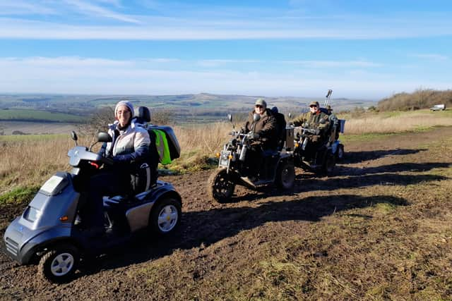 Members of Hampshire RoamAbility will be trying out the scooters at Queen Elizabeth Country Park