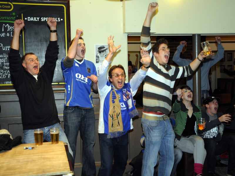The Shepherd's Crook on Goldsmith Avenue during Pompey's 2-2 draw with AC Milan in 2008.