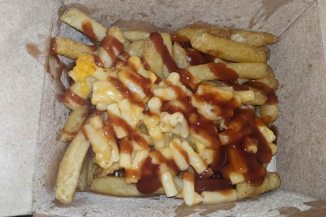 BBQ mac 'n' cheese fries from BBQ Boss, Fareham.
