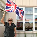 Vera Harris and her son David Harris have made a window display at their home in Paulsgrove to celebrate the Queen's Platinum Jubilee. Picture: Chris Moorhouse (jpns 230522-28)