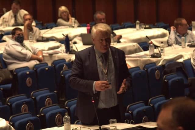 Councillor Gerald Vernon-Jackson at the full council meeting on July 19, 2021