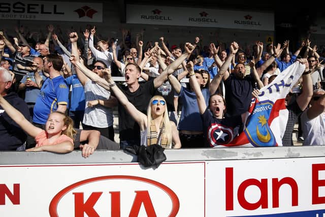 Pompey fans are looking forward to getting back to Fratton Park to support their team.  Picture: Daniel Chesterton/phcimages.com
