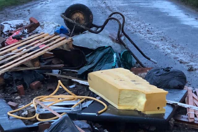 Builder's waste dumped in Cott Street in Swanmore in 2020. Picture: Gary McCulloch