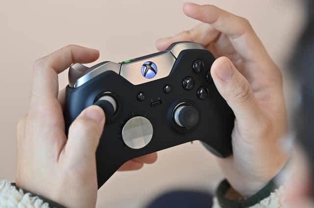 Xbox controller. (Photo by JUNG YEON-JE/AFP via Getty Images)