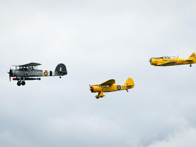 Pictured is: Three aircraft including a SwordfishPicture: Keith Woodland (080621-95)