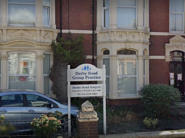 There are 2,425 patients per GP at Derby Road Practice. In total there are 14,936 patients and the full-time equivalent of 6.2 GPs.