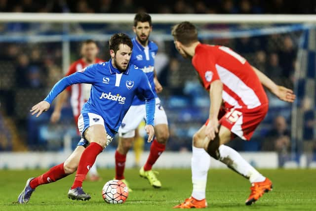 Marc McNulty was signed on loan from Sheffield United by Pompey in November 2015, remaining for the season. Picture: Joe Pepler