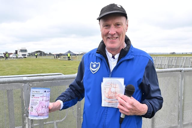 Pompey F.C football fans have been flocking to Southsea Common for the League One celebrations which have been organised by Portsmouth City Council. Pictured: Robert Elliott promoting his single “Sea of Blue” which will raise funds for the RNBTPicture Credit: Keith Woodland