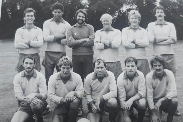 Green Lane, April 1984. Back (from left): John Vaukins, Barry Platts, Dave  Croucher, Graham Wiltshire, Gig Thornhill, Garry Lane. Front: Arthur Lloyd, John Drummond, Colin Bunny, Barry Sinclair, Andy Day.