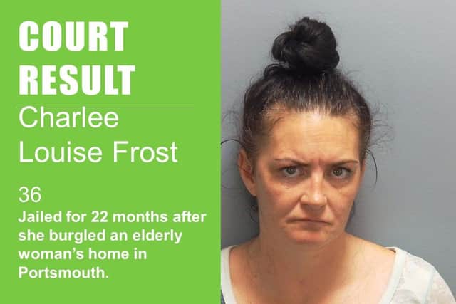 A 36-year-old woman has been sentenced to 22 months in prison after burgling an 86-year-old's home before assaulting her. 
Pictured: Charlee Louise Frost