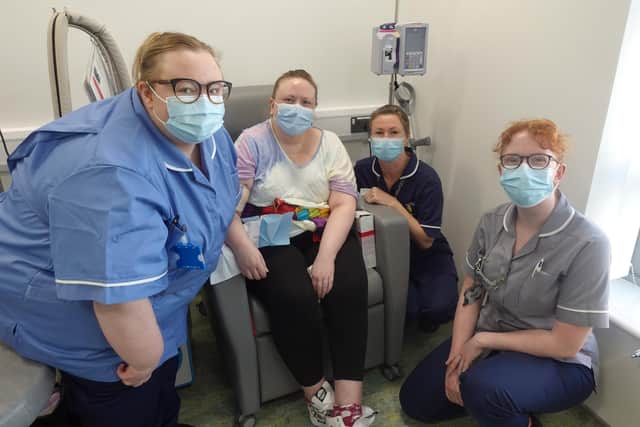 New chemotherapy unit at Fareham Community Hospital.
Patient Claire McGlone from Locks Heath. Picture: PHU