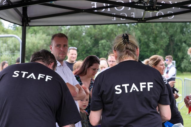Pictured - Staff worked hard to ensure fast entry. Photos by Alex Shute.