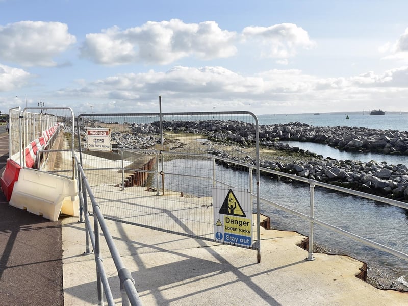 Southsea seafront pictured in October 2024 before the coastal scheme work started.  The area has now been finished off.
Picture: Sarah Standing (101024-3140)