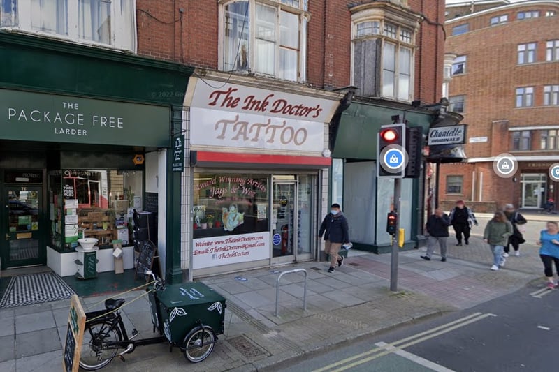 The Ink Doctor's Tattoo, Southsea, has a rating of 4.9 on Google with 65 reviews.
