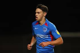 Josh Flint playing for Portsmouth in 2019. (Photo by Catherine Ivill/Getty Images)