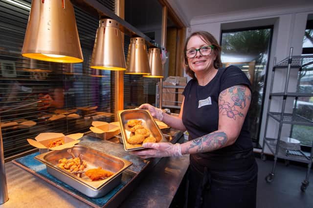 Gemma Hammond with some of the food she makes at Pollito Loco, Fratton.
Picture: Habibur Rahman