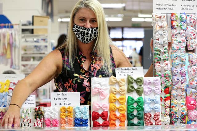 Claire Weir of Clairabows. We Create market, former Debenhams site, Palmerston Road, Southsea. Picture: Chris Moorhouse   (120920-05)