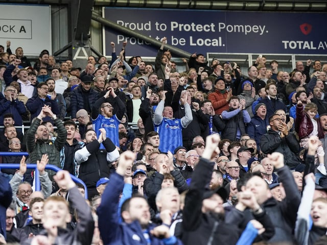 20,113 fans were packed into Fratton Park as Pompeym welcomed their biggest crowd into PO4 for more than 13 years
