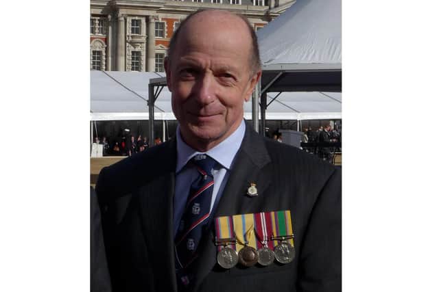 Retired naval officer Nigel Huxtable has been awarded a BEM for his service to Royal Navy veterans.