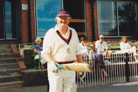 Christopher Bazalgette about to bat against Havant in 1995