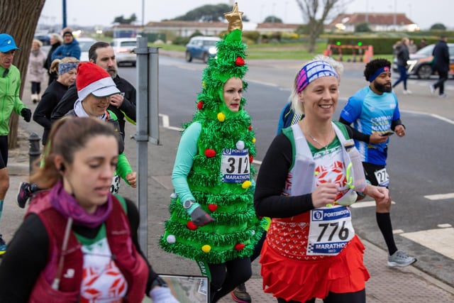 Festive outfits on display at the Portsmouth Coastal Waterside Marathon