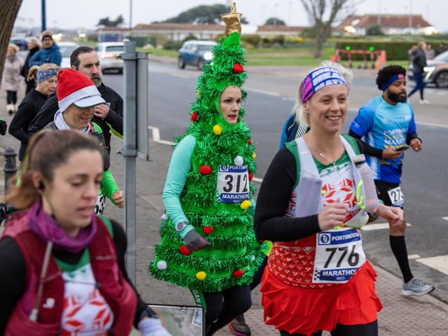 Festive outfits on display at the Portsmouth Coastal Waterside Marathon