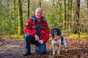 Search dog Oppo and handler Bug Wrightson pictured here marking eight years of incredible service to the community.