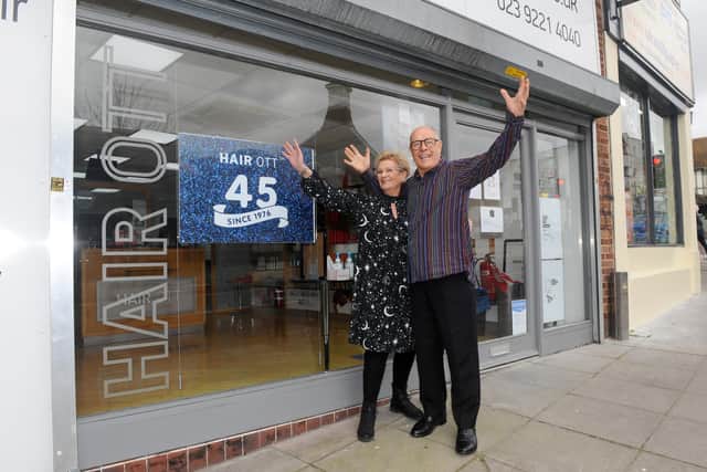 Barbara Ott and her husband Otto are celebrating 45 years since their business Hair Ott was established and they recently celebrated their Golden Wedding Anniversary.
Picture: Sarah Standing (250321-5415)