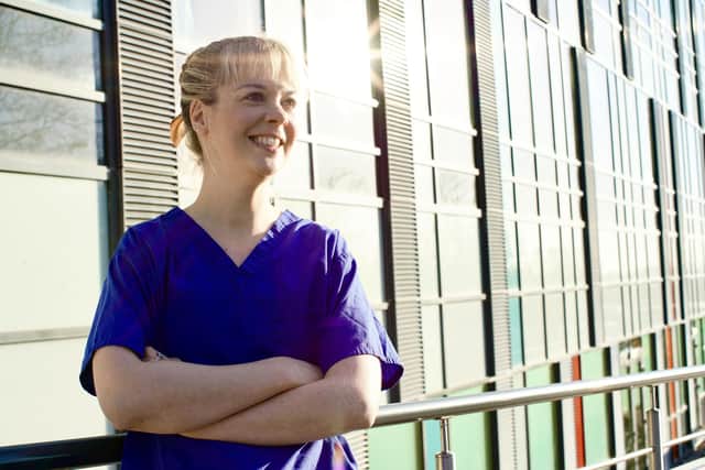 Caroline McCrea (Advanced Critical Care Practitioner, ICU) from Queen Alexandra Hospital is featured in UKTV's documentary series Nurses on The Ward. 
(Photo by UKTV: Nurses on The Ward)