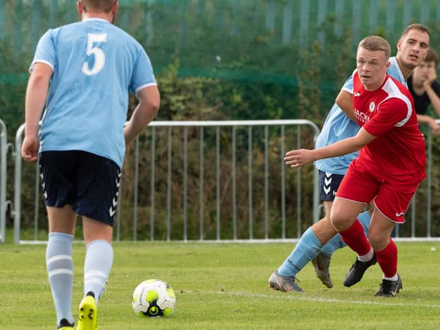 Liam Kimber, right, in action for Horndean. Picture: Keith Woodland