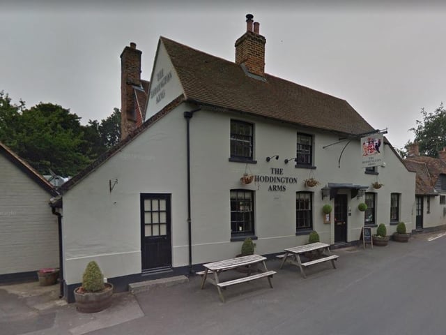 The Hoddington Arms, in Basingstoke, serves traditional British cuisine in a pub furnished with rustic brickwork, exposed timbers and open fires.