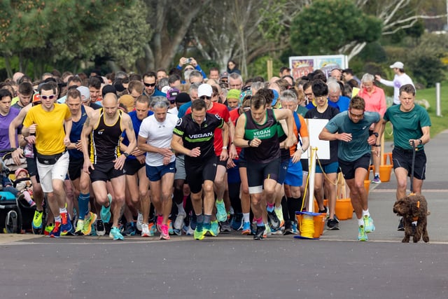 The field sets off at the start of the Southsea parkrun. Picture: Mike Cooter