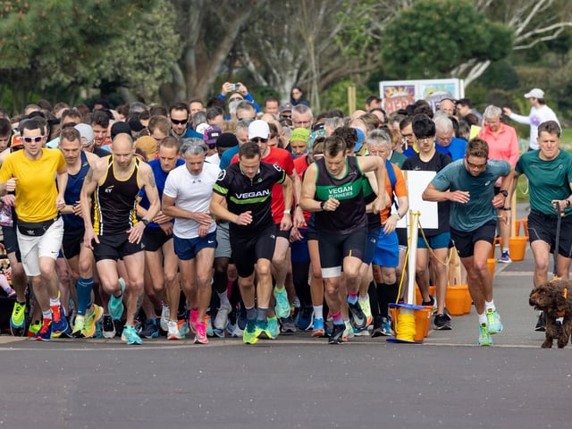 The field sets off at the start of the Southsea parkrun. Picture: Mike Cooter