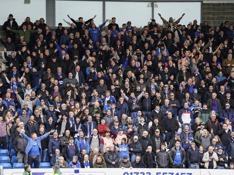 4,019 Pompey fans enjoyed the Blues' 1-0 win at Peterborough