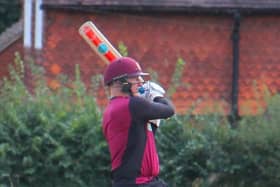 South Wilts opener Tom Morton scored his fifth Southern Premier League hundred of 2022 against Burridge. Picture by Roy Honeybone