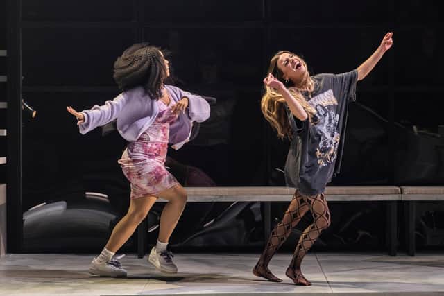 Rachelle Diedericks (left, as Christine) and Nadia Parkes (Julie) in The House Party at Minerva Theatre, Chichester. Picture by Ellie Kurttz