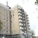 Sprinklers in Chichester House in Lockerley Road, Havant, flooded flats across seven floors. Picture: Sarah Standing (311022-5110)